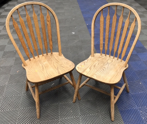 (2) Wooden Chairs