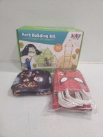 Fort Building Kit, Spider-Man Gift Bags, Anime Lunch Pale