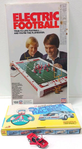 Vintage Electric Football Game And 'Superior Racers' Toy Cars