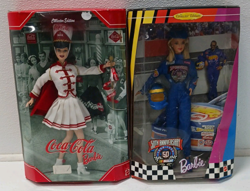 Collector Edition Coca-Cola Barbie And NASCAR Barbie