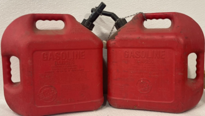 (2) Large Red Gasoline Jugs