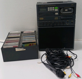 CD + Graphic Digital Karaoke Machine With CDs, Microphones And Cords