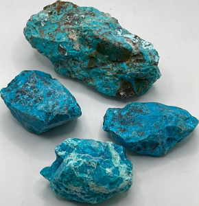 (4) Pc. 701.50ct Natural Turquoise Rough Gemstone… (Arizona Mine)