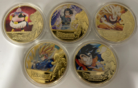 (5) Dragonball Collectors Coins