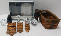 Soap Pump & Tray Set, Candle Holders, Wooden Owls And More