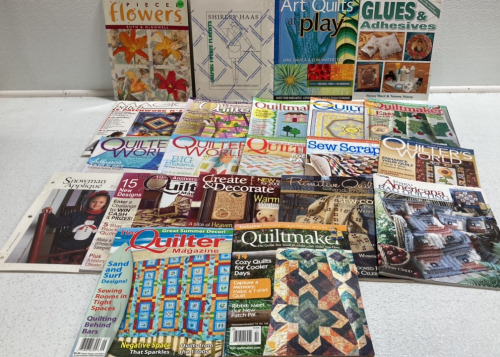 (21) Assorted Quilting Books and Magazines