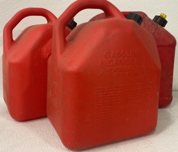 (3) Large Red Gasoline Jugs