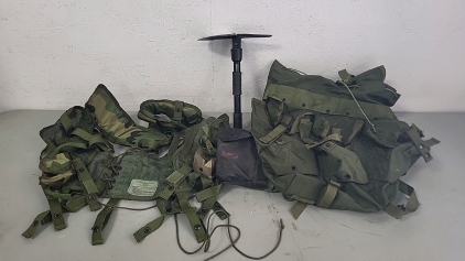 Trench Tool, Enhanced Tactical Load Bearing Vest and Ruck Sack