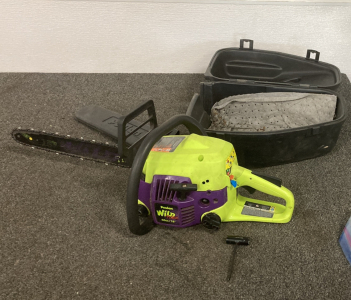 Poulan Chainsaw With Hard Case And Tool Good Compression Please Inspect