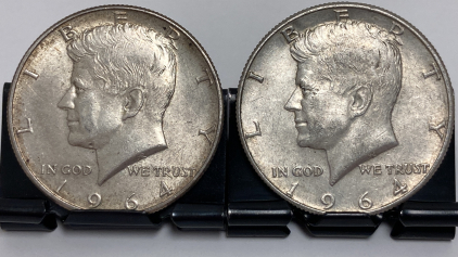 (2) 1964 90% Silver Kennedy Half Dollars— Verified Authentic