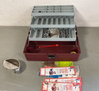 Fishing Box with Sinkers, Hooks, And More