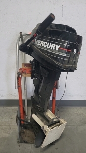 Mercury 8 Outboard Motor with Hand Truck