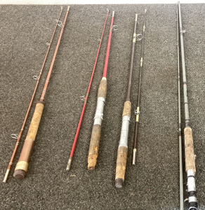 Fishing Poles Complete No Reels 4 Sets Please Inspect