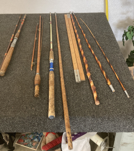 Set Of 4 Incomplete Fishing Rods Mostly Complete Parts Missing Please Inspect