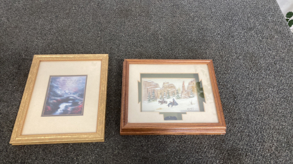 Framed Art Work And Shadow Box Both 9”X11” Please Inspect