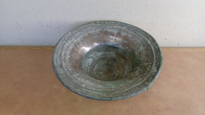 15" Diameter Decorative Metal Bowl