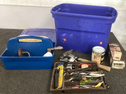 Tub Of Tools And Automotive Accessories And More Please Inspect