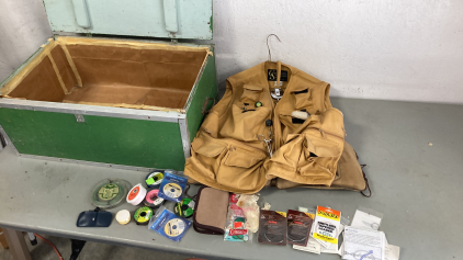 Wood Box, Fishing Vest, Lifejacket and More