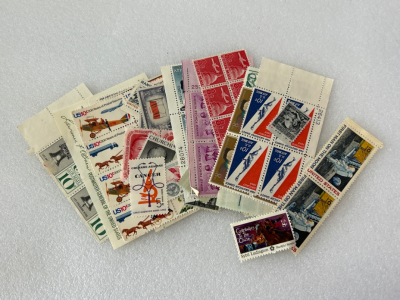 100+ Unused US Postage Stamps, Mint, Original Gum Please Inspect