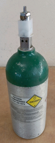 14" H Compressed Oxygen Tank