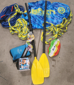 Pull Behind Float, Rope, Air Pump, Paddles, First Aide Kit, Beach Balls - SP 5
