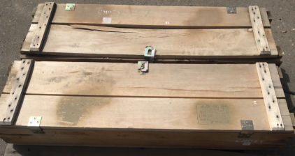 (2) Long Wood Crates