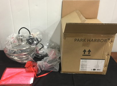 Park Harbor 10&rdquo; Currie, Nickle Mini Pendant Light Fixture (SP10)