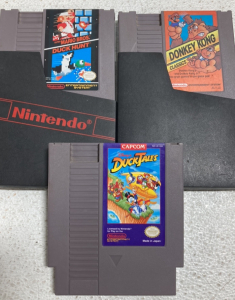 (3) NES Game Cartridges: Super Mario Bros Duck Hunt, Donkey Kong Classics, Disney’s DuckTales