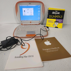 Vintage Orange iBook, iBook For Dummies, Red Purse
