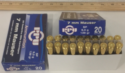 (40) PPU 7MM Mauser 139GR Ammunition