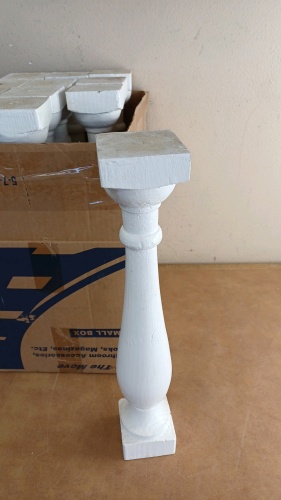 Box of White-Painted 20" Wood Balusters