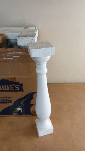 Box of White-Painted 20" Wood Balusters