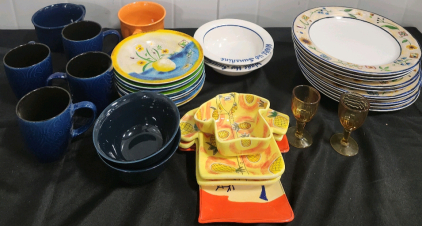34Pc Tropical/Floral Dish Set- SP5