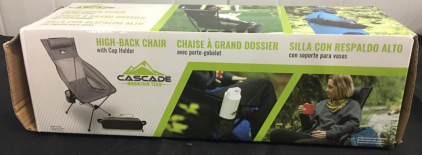 Cascade Mountain Tech High Back Chair With Cupholder