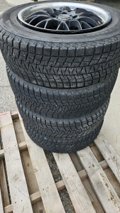 225/65R17 Studless Snow Tires on 5x120 Rims