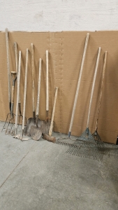 Shovels, Forks, Rakes, Hoes, Ax