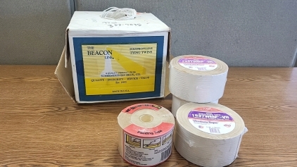 The Beacon Line Polypropylene Tying Twine, Scotch Painting Tape and White Sheathing Tape