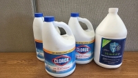 Clorox Bleach Disinfectant and MonoFoil D Multi-Surface Disinfectant Shield