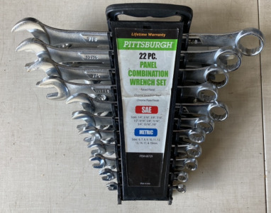 Pittsburgh 22pc Panel Combination Wrench Set
