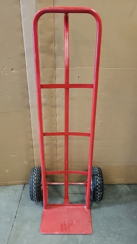 Red Hand Truck with Inflatable Tires