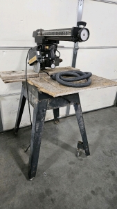 <BB> Working Radial Arm Saw on Wheeled Stand