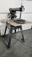 <BB> Working Radial Arm Saw on Wheeled Stand