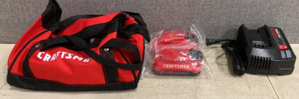 Craftsman Bag, (2) Batteries, and Charger