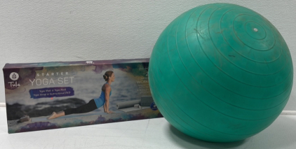 Tula* Yoga Starter Set with Small Inflatable Yoga Ball [W]
