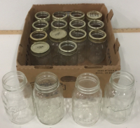 (14) 12-Oz Various Brand Mason Canning Jars (4) Ball 24-Oz Mason Canning Jars