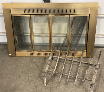 Fireplace Opening Cover, Log Rack
