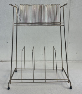 Vintage Wire Work Vinyl Record Rack From the 60s