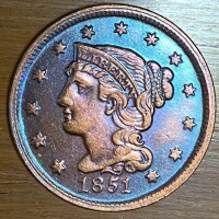 1851 Liberty Head 1 Cent