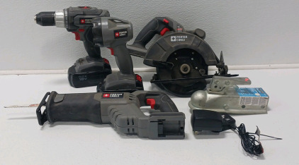 Porter Cable Cordless Power Tools Including Drill/ Driver, Jigsaw, Circular Saw, Flash Light And More