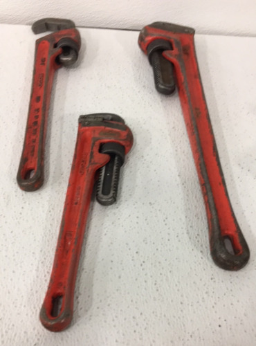 (3) Various Sized RIDGID Red Plumpers Wrenches